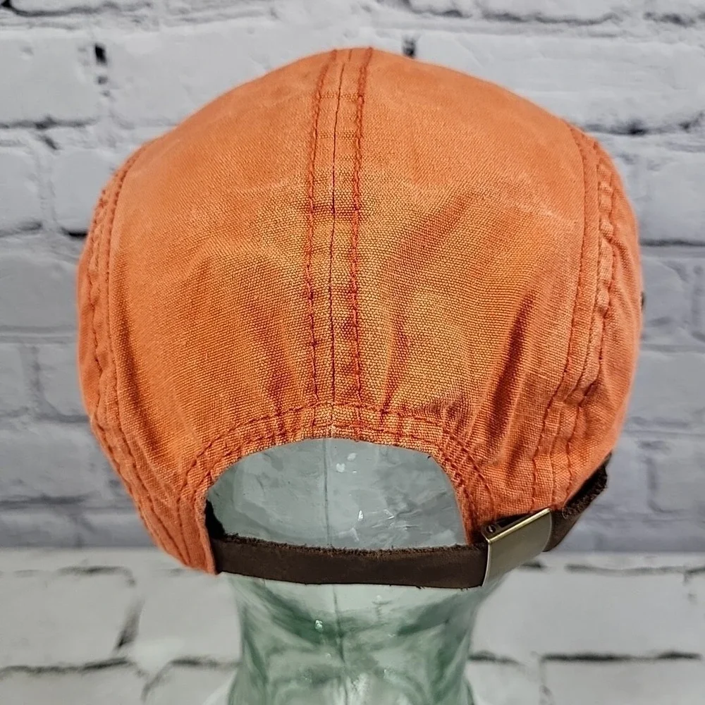 Dravus Hat Mens Orange Canvas One Size Adjustable Outdoor Ball Cap
